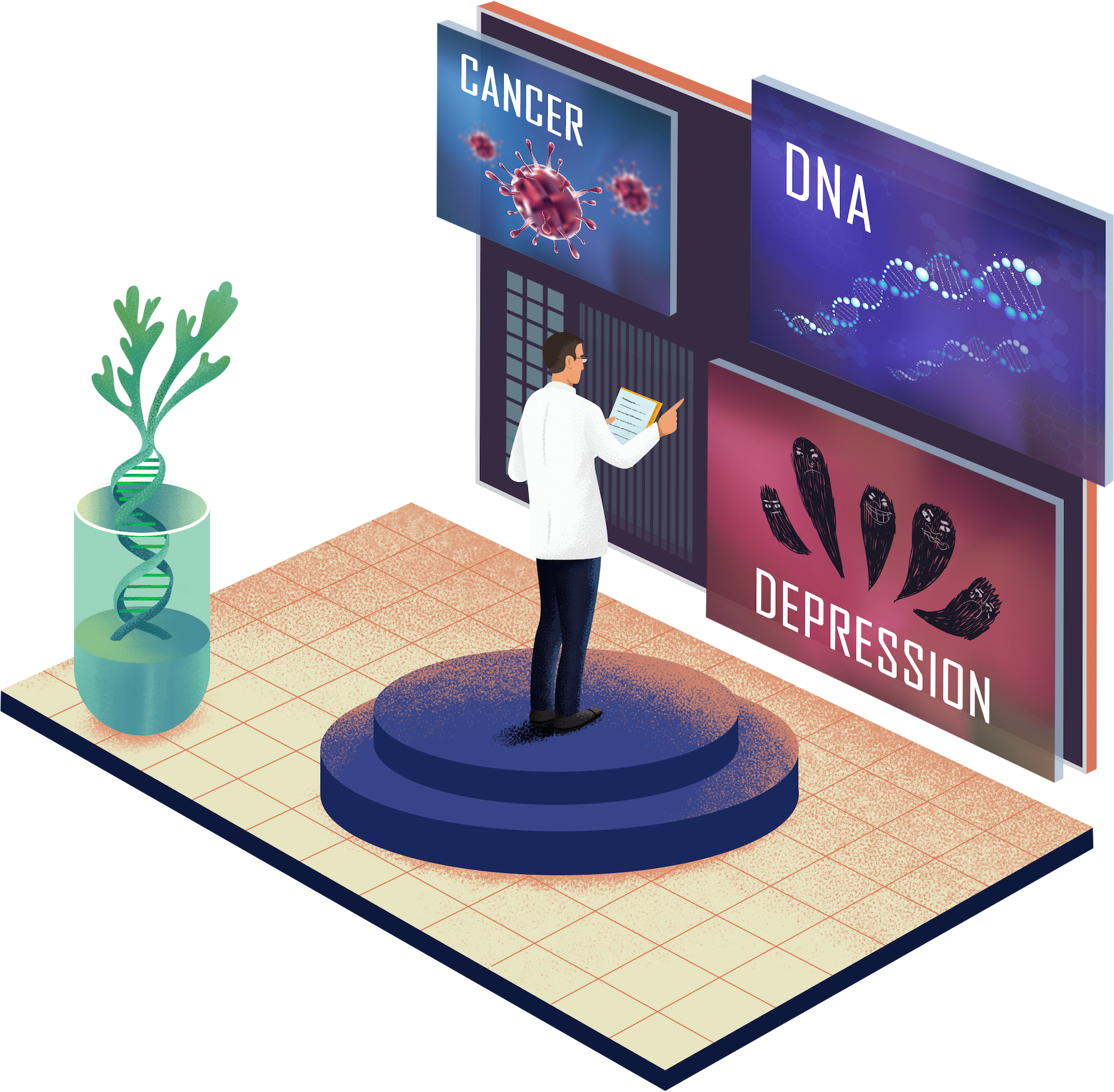 Research work illustration